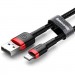 Baseus Дата кабель USB 2.0 AM to Lightning 1.0m Cafule Black-Red Baseus (CALKLF-B19)