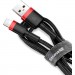 Baseus Дата кабель USB 2.0 AM to Lightning 1.0m Cafule Black-Red Baseus (CALKLF-B19)