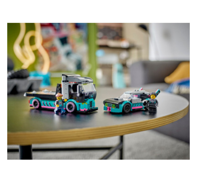 LEGO Конструктор LEGO City Автомобіль для перегонів й автовоз 328 деталей (60406)
