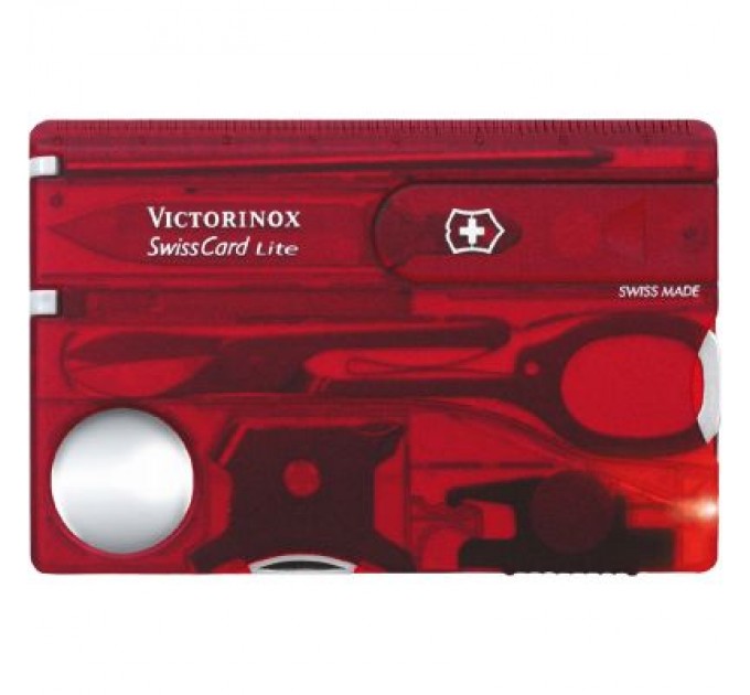 Victorinox Ніж Victorinox SwissCard Lite Transparent Red (0.7300.T)