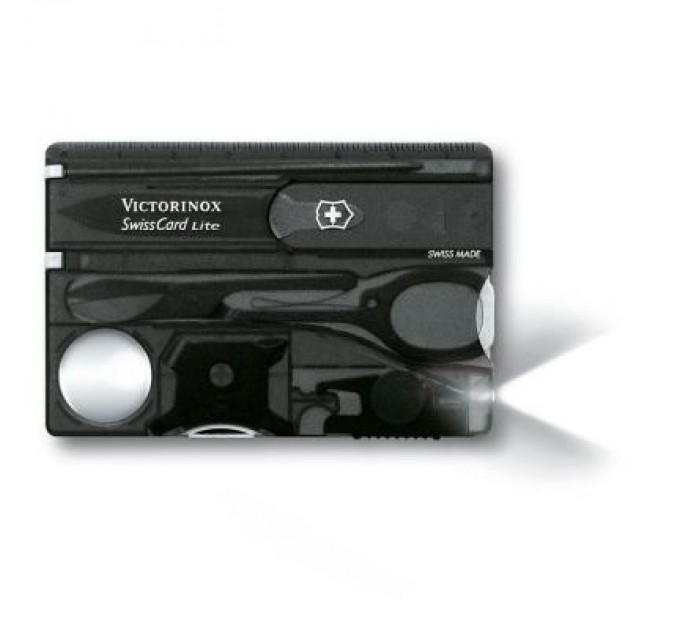 Victorinox Ніж Victorinox SwissCard Lite Transparent Black Blister (0.7333.T3B1)