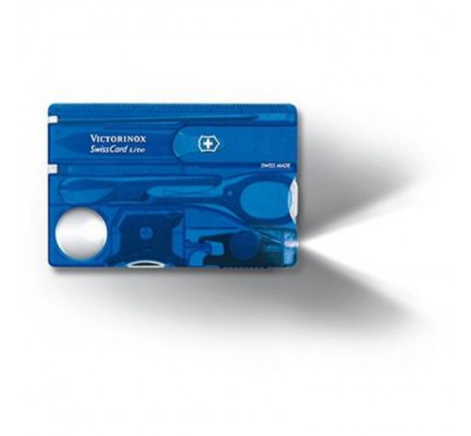 Victorinox Ніж Victorinox SwissCard Lite Transparent Blue (0.7322.T2)