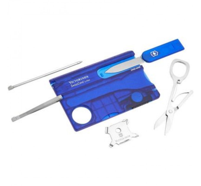 Victorinox Ніж Victorinox SwissCard Lite Transparent Blue (0.7322.T2)