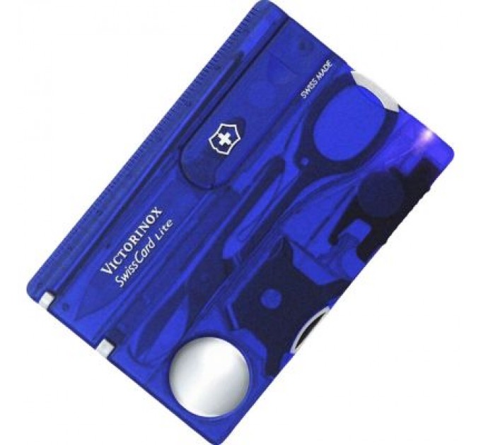 Victorinox Ніж Victorinox SwissCard Lite Transparent Blue (0.7322.T2)