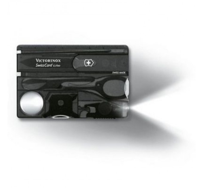 Victorinox Ніж Victorinox SwissCard Lite Transparent Black (0.7333.T3)