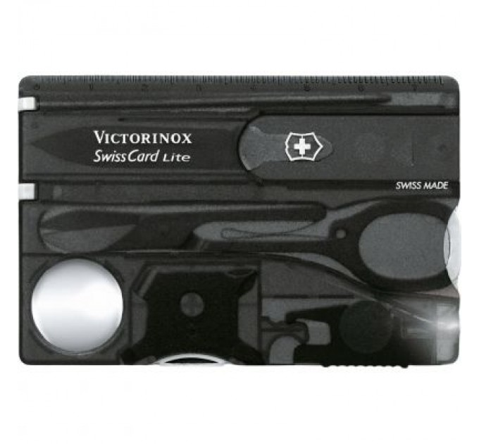 Victorinox Ніж Victorinox SwissCard Lite Transparent Black (0.7333.T3)