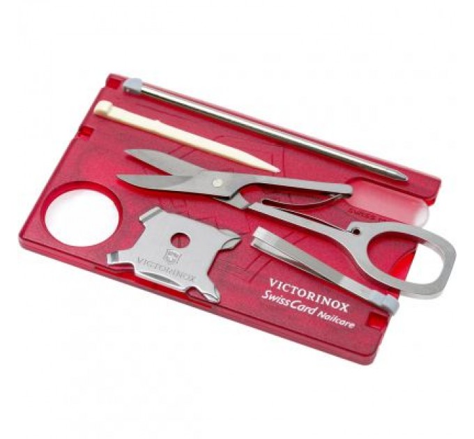 Victorinox Ніж Victorinox SwissCard NailCare Transparent Red (0.7240.T)