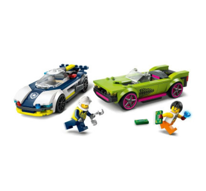 LEGO Конструктор LEGO City Переслідування маслкара на поліцейському автомобілі 213 деталей (60415)