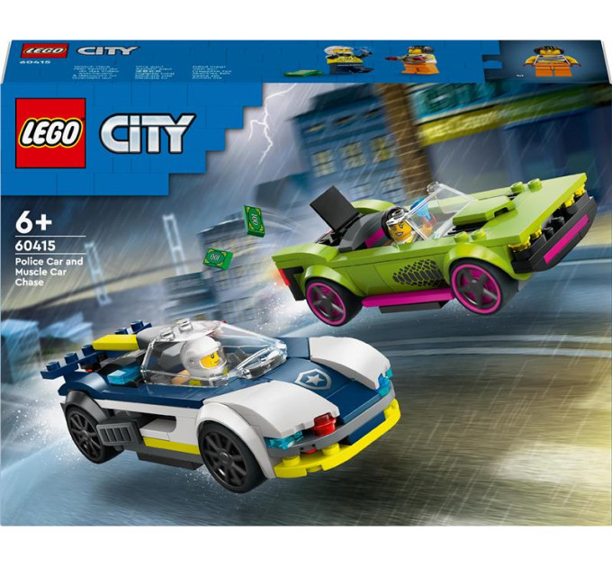 LEGO Конструктор LEGO City Переслідування маслкара на поліцейському автомобілі 213 деталей (60415)