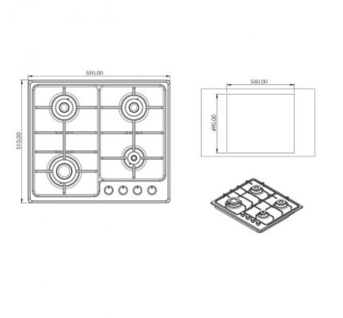 Grunhelm Варочна поверхня Grunhelm GPG 6355 IF