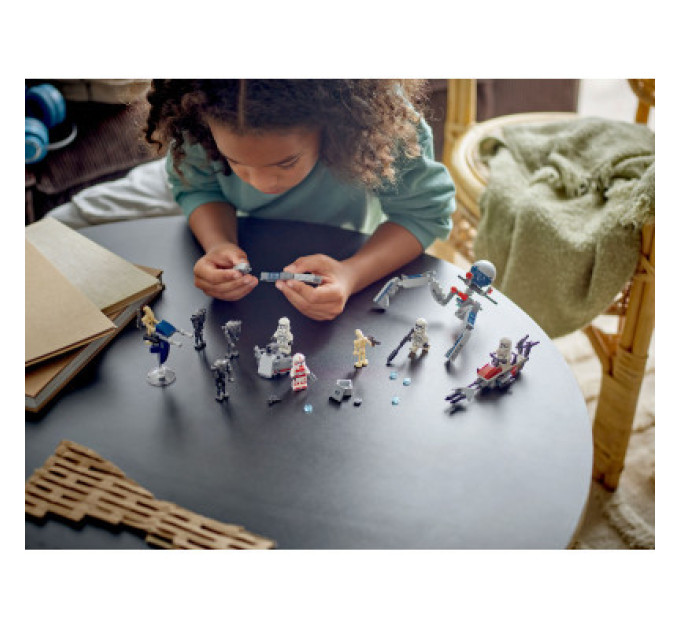 LEGO Конструктор LEGO Star Wars Клони-піхотинці й Бойовий дроїд. Бойовий набір 215 деталей (75372)