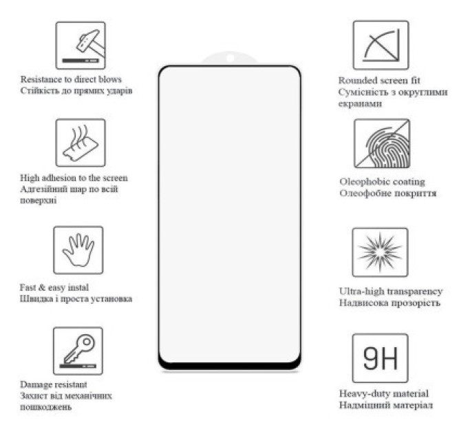 Drobak Скло захисне Drobak Google Pixel 8 Pro Black Frame A+ (535368)