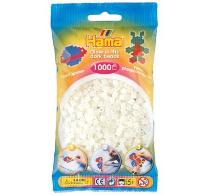 Hama Набір для творчості Hama зелених сяючих намистин Midi 1000 шт (207-55)