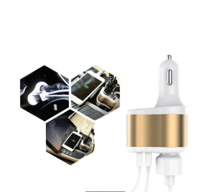 XoKo Зарядний пристрій XoKo CC-303 2 USB 2.1A Gold / White (CC-303-GDWH)