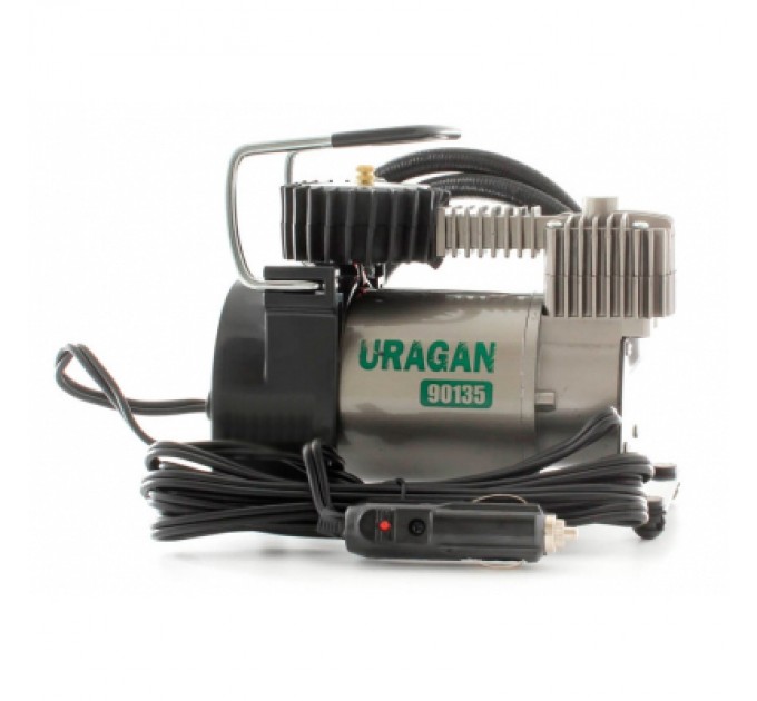 URAGAN Автомобільний компресор URAGAN з автостопом 37 л/хв (90135)