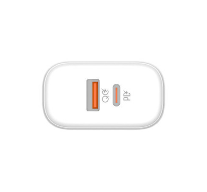 ColorWay Зарядний пристрій ColorWay Power Delivery Port PPS USB (Type-C PD+ USB QC3.0) (45W) white (CW-CHS042PD-WT)