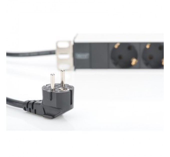 Zpas Силовий блок 1U, 8xSchuko, 16A, 250V, вилка Schuko Zpas (DN-95401)