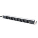 Zpas Силовий блок 1U, 8xSchuko, 16A, 250V, вилка Schuko Zpas (DN-95401)