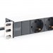 Zpas Силовий блок 1U, 8xSchuko, 16A, 250V, вилка Schuko Zpas (DN-95401)