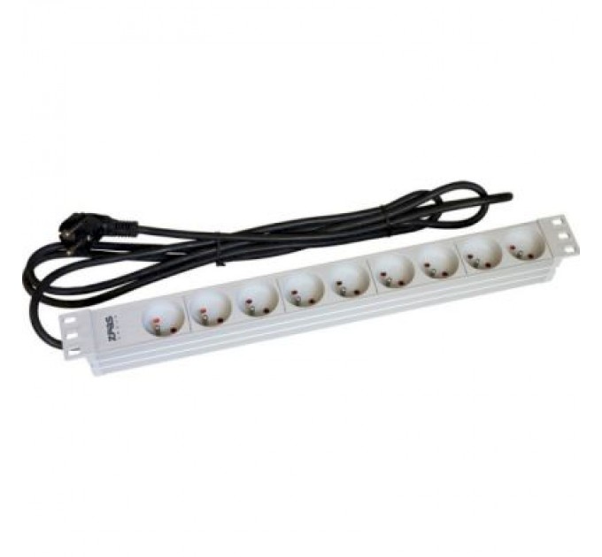 Zpas Силовий блок 19" 1U, 9хShuko, вилка Shuko Zpas (WZ-LZI30-09-SU-000)