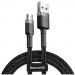 Baseus Дата кабель USB 2.0 AM to Micro 5P 1.0m 2.4A grey-black Baseus (CAMKLF-BG1)