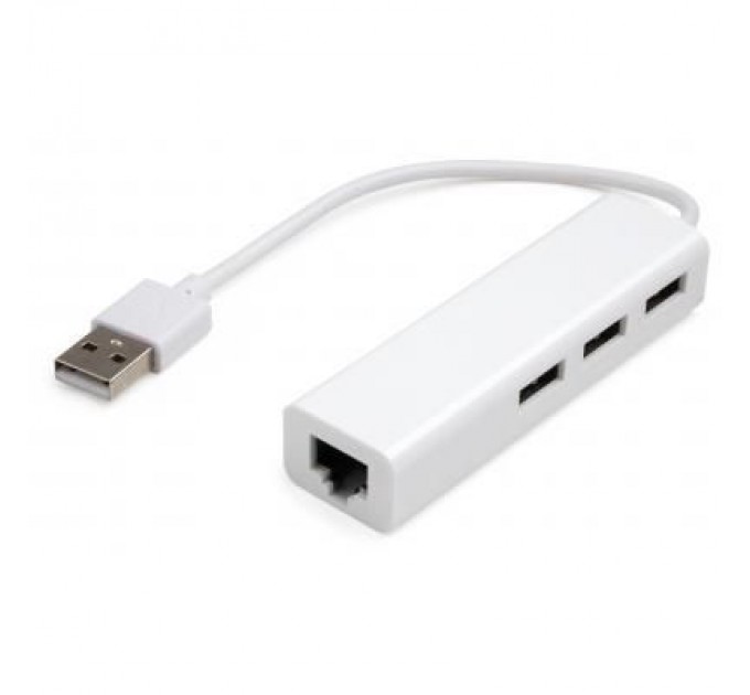 Vinga Концентратор Vinga 3xUSB2.0 + RJ45 100Mbps (VCP2H3USB2LANWH)