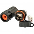 LW Конектор RJ45 водонепроникний IP68, cat.6A SFP, промисловий, комплект LW (LW-WPKJ-002B)