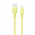 ColorWay Дата кабель USB 2.0 AM to Lightning 1.0m soft silicone yellow ColorWay (CW-CBUL043-Y)