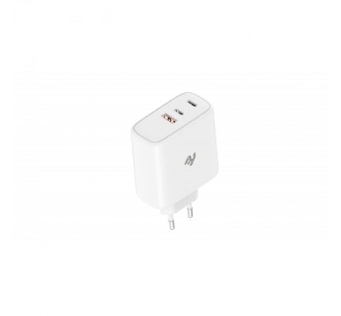 2E Зарядний пристрій 2E USB-C Wall Charger GaN 65W, white (2E-WC3USB65W-W)