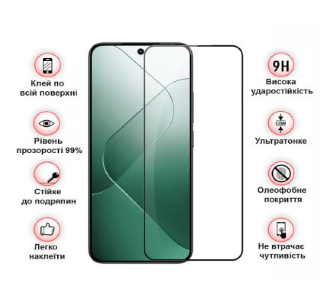 BeCover Скло захисне BeCover Xiaomi 14 5G Black (710789)