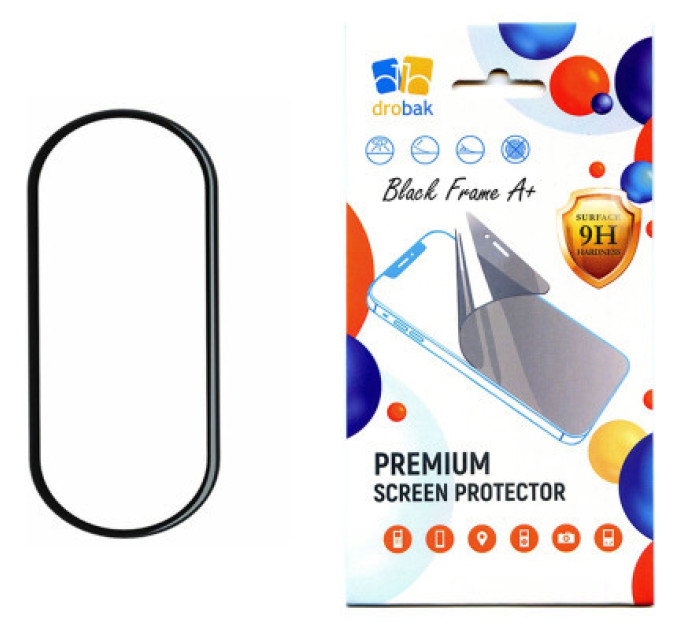 Drobak Скло захисне Drobak Xiaomi Smart Band 8 Black Frame A+ (323218)
