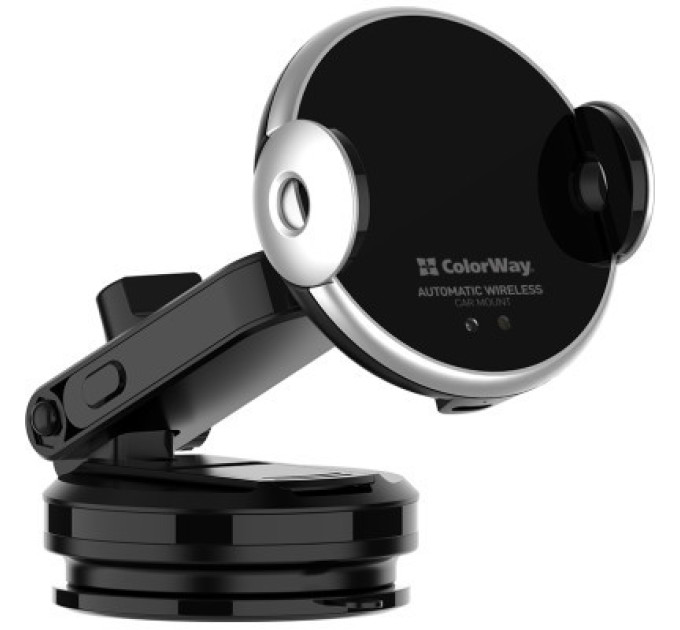 ColorWay Універсальний автотримач ColorWay AutoSense Car Wireless Charger 15W (Dashboard + Air Vent) (CW-CHAW039Q-BK)