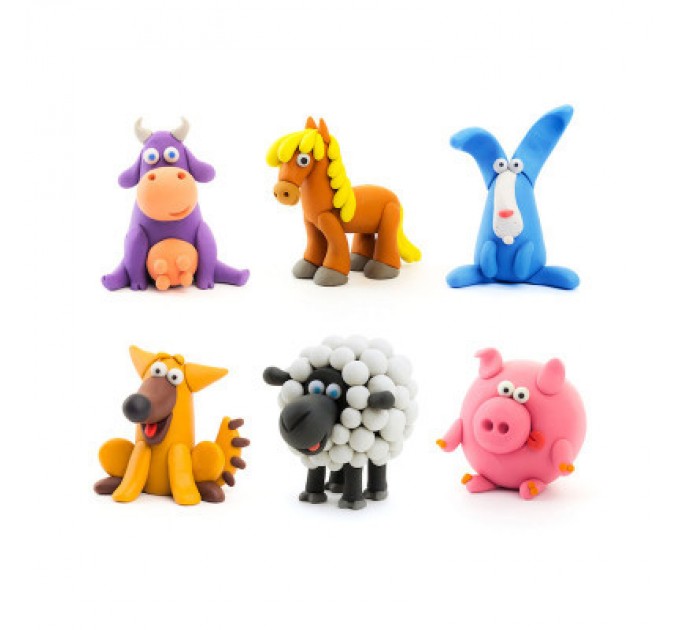 Lipaka Набір для творчості Lipaka Тварини Меганабір пластиліну самозагуст. (15012-UA01)