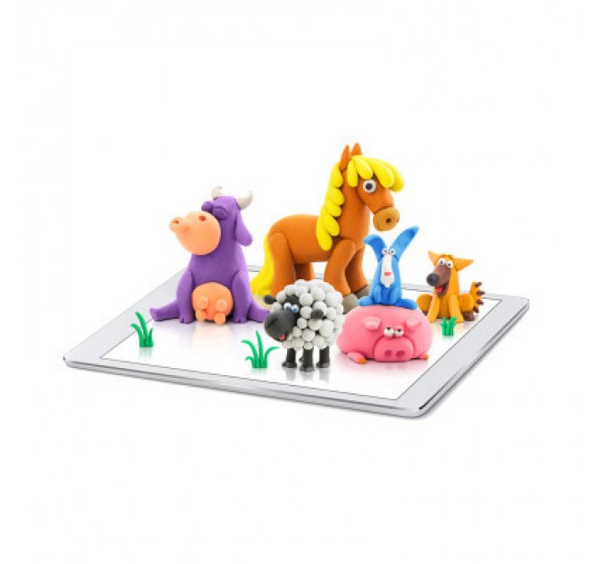 Lipaka Набір для творчості Lipaka Тварини Меганабір пластиліну самозагуст. (15012-UA01)