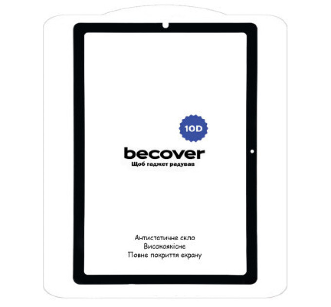 BeCover Скло захисне BeCover 10D Samsung Galaxy Tab S6 Lite (2024) 10.4" P620/P625/P627 Black (710802)