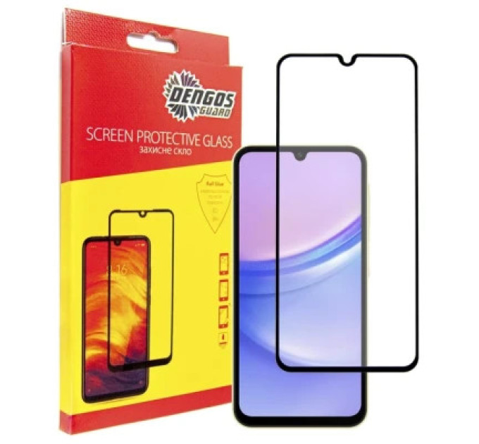 Dengos Чохол до мобільного телефона Dengos Kit for Samsung Galaxy A15 case + glass (Black) (DG-KM-69)