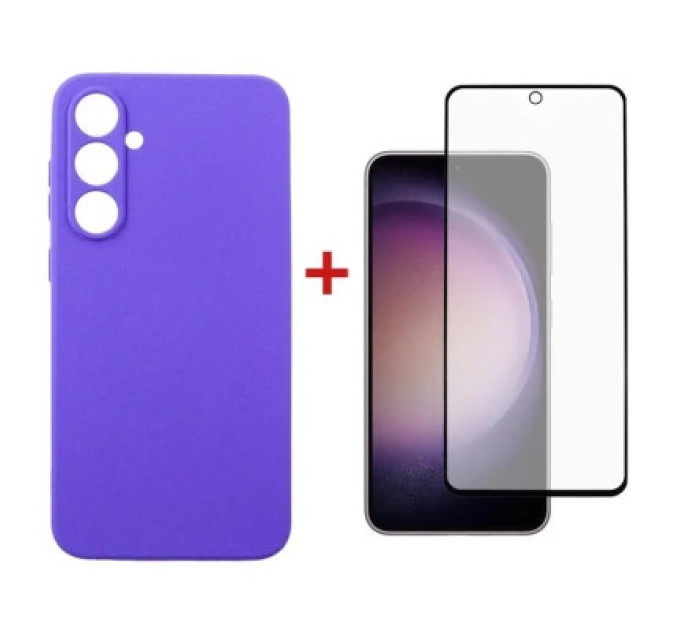 Dengos Чохол до мобільного телефона Dengos Kit for Samsung Galaxy S23 FE case + glass (Purple) (DG-KM-12)