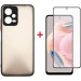 Dengos Чохол до мобільного телефона Dengos Kit for Xiaomi Redmi Note 12 5g case + glass (Black) (DG-KM-28)
