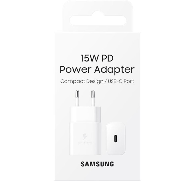 Samsung Зарядний пристрій Samsung USB-С 15W White (EP-T1510NWEGEU)