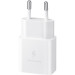 Samsung Зарядний пристрій Samsung USB-С 15W White + Cable USB-C 1m (EP-T1510XWEGEU)