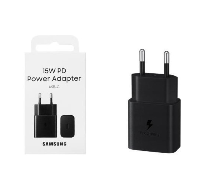 Samsung Зарядний пристрій Samsung USB-С 15W Black (EP-T1510NBEGEU)