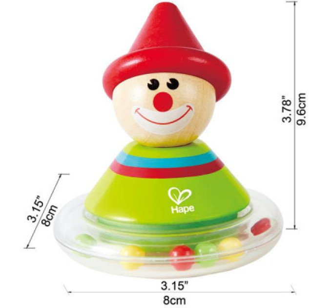 Hape Брязкальце Hape неваляшка клоун Ральф (E0015)