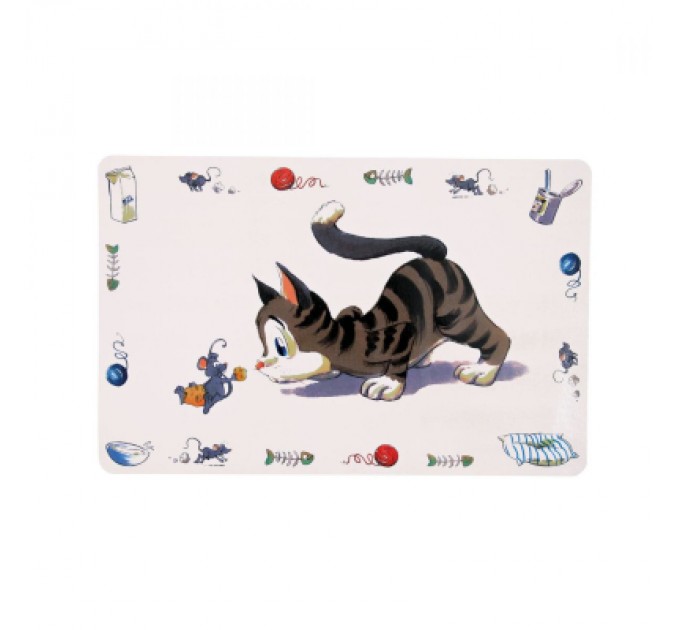 Trixie Килимок під миски Trixie Comic Cat 44x28 см (4011905245447)