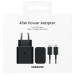 Samsung Зарядний пристрій Samsung 45W Compact Power Adapter (w C to C Cable) Black (EP-T4511XBEGEU)