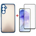 Dengos Чохол до мобільного телефона Dengos Samsung Galaxy A55 5G + Glass Blue (DG-KM-93)