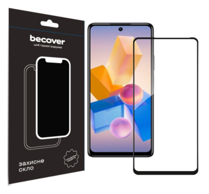 BeCover Скло захисне BeCover Infinix Hot 40 Pro (X6837) Black (711149)