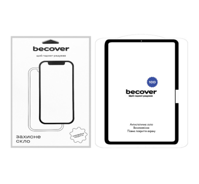 BeCover Скло захисне BeCover 10D Apple iPad Pro 11" M4 2024 Black (711677)
