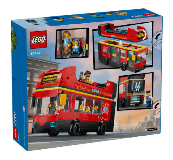 LEGO Конструктор LEGO City Червоний двоповерховий екскурсійний автобус (60407)