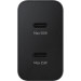 Samsung Зарядний пристрій Samsung 50W 2xUSB-С + cableUSB-C to USB-C 1.8m black (EP-T5020XBEGEU)