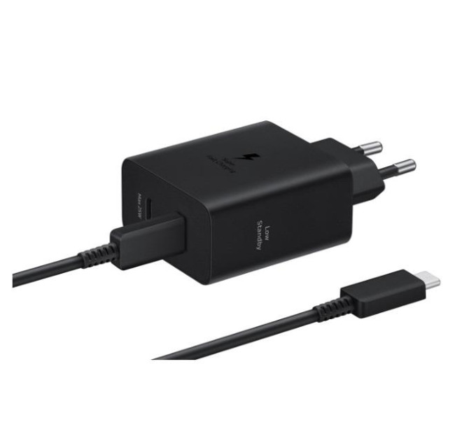 Samsung Зарядний пристрій Samsung 50W 2xUSB-С + cableUSB-C to USB-C 1.8m black (EP-T5020XBEGEU)